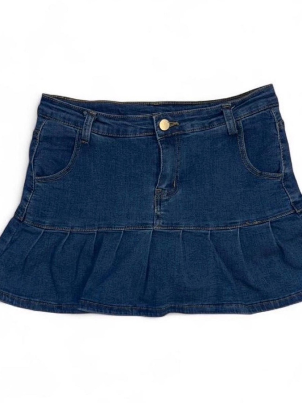 Dark Blue Denim Ruffle Mini Skort 💙 ☀️